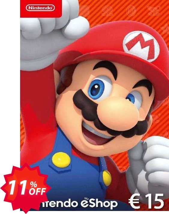 Nintendo eShop Card - 15 EUR Coupon code 11% discount 
