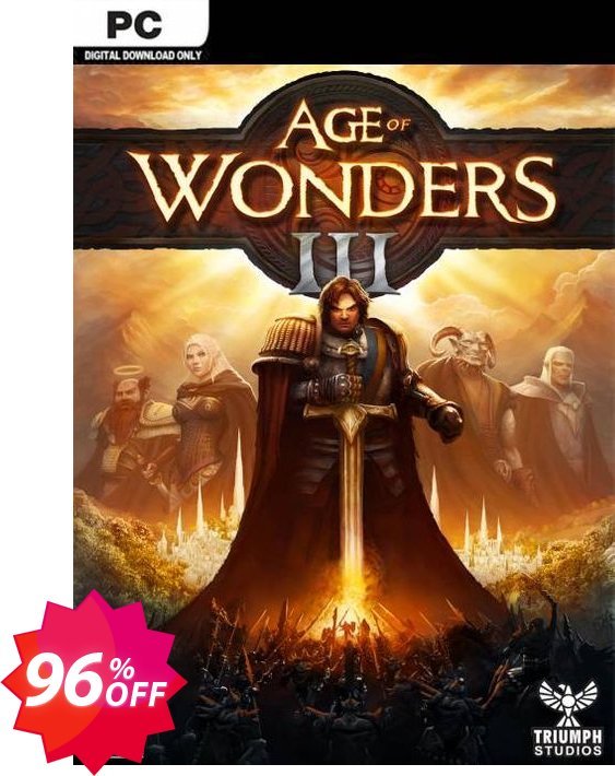 Age of Wonders III PC, EU  Coupon code 96% discount 