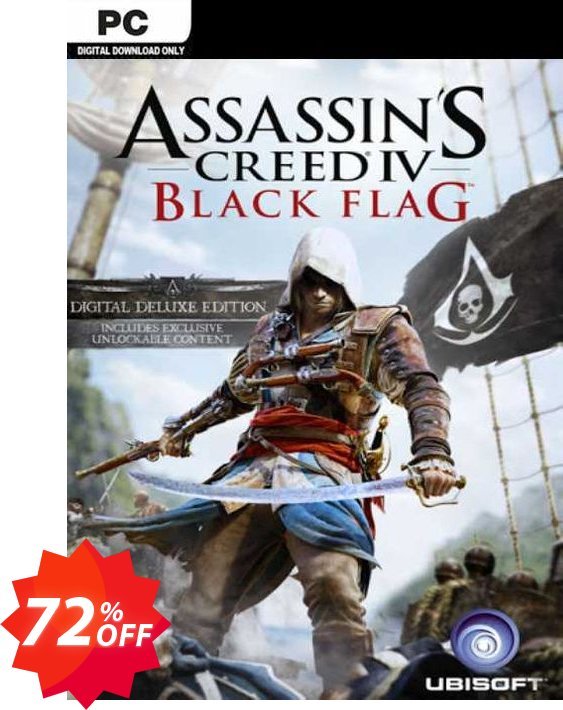Assassin's Creed IV Black Flag - Deluxe Edition PC, EU  Coupon code 72% discount 