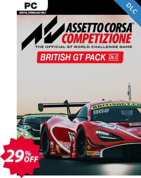 Assetto Corsa Competizione - British GT Pack PC - DLC Coupon code 29% discount 