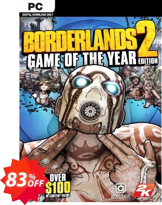 Borderlands 2 Game of the Year PC, WW  Coupon code 83% discount 
