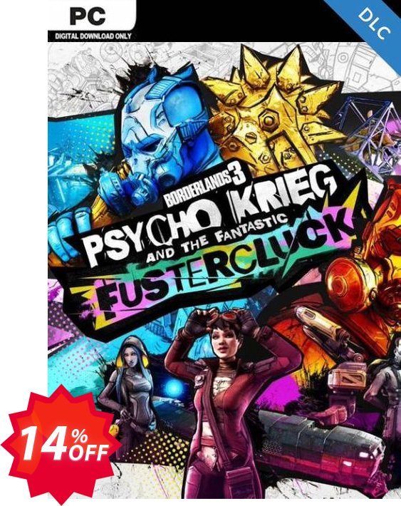 Borderlands 3: Psycho Krieg and the Fantastic Fustercluck PC - DLC, EPIC Games WW  Coupon code 14% discount 