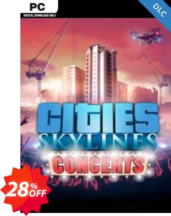 Cities Skylines - Concerts DLC Coupon code 28% discount 