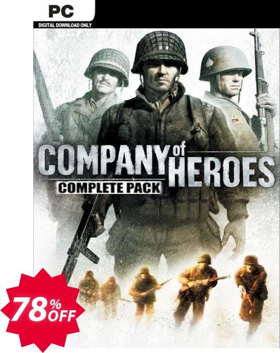 Company of Heroes Complete Pack PC, EU  Coupon code 78% discount 
