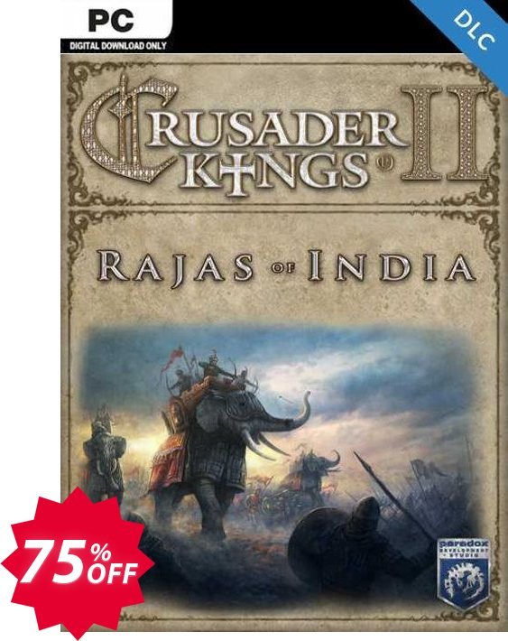 Crusader Kings II - Rajas of India PC - DLC Coupon code 75% discount 