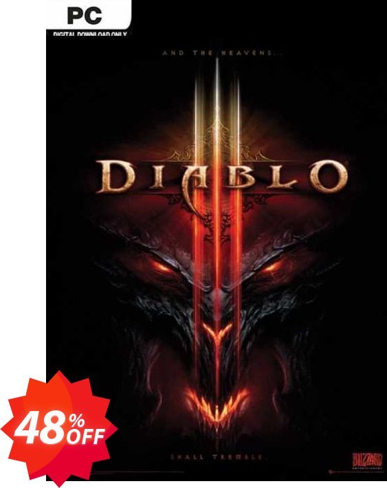 Diablo III PC, EU  Coupon code 48% discount 