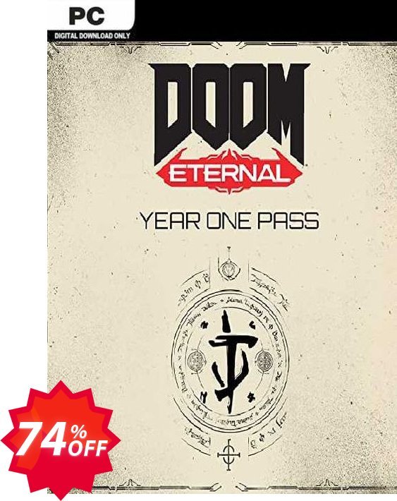 DOOM Eternal - Year One Pass PC, WW  Coupon code 74% discount 