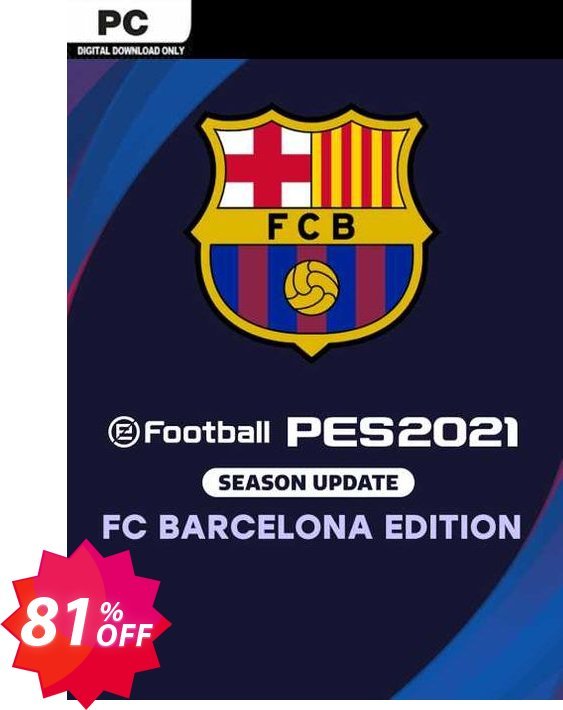 eFootball PES 2021 Barcelona Edition PC Coupon code 81% discount 