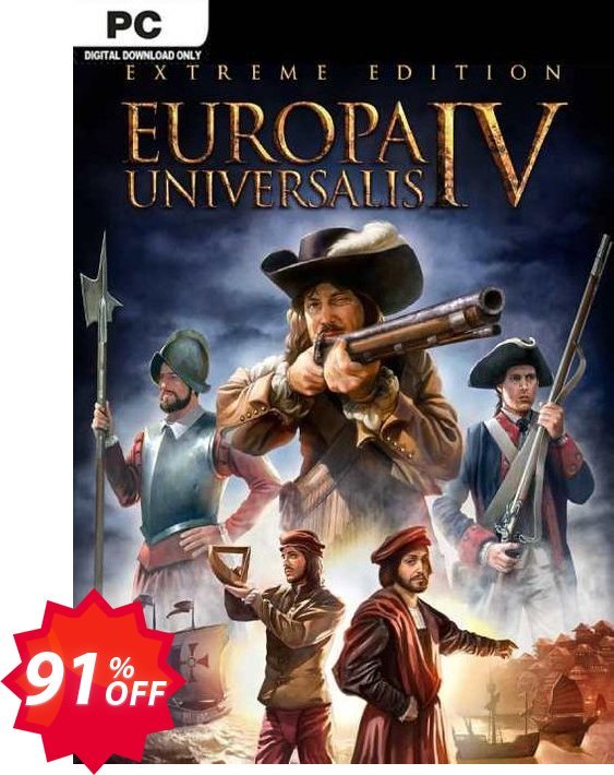 Europa Universalis IV Digital Extreme Edition, EU PC Coupon code 91% discount 