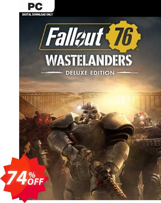 Fallout 76: Wastelanders Deluxe Edition PC, EMEA  Coupon code 74% discount 