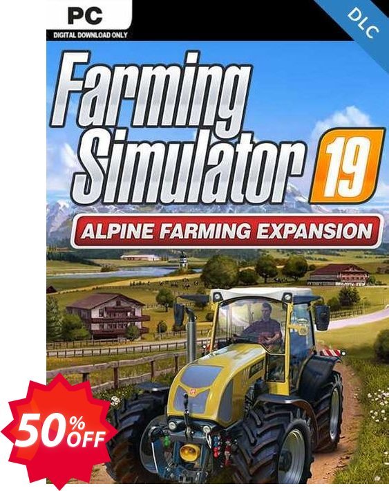 Farming Simulator 19 - Alpine Farming PC - DLC Coupon code 50% discount 