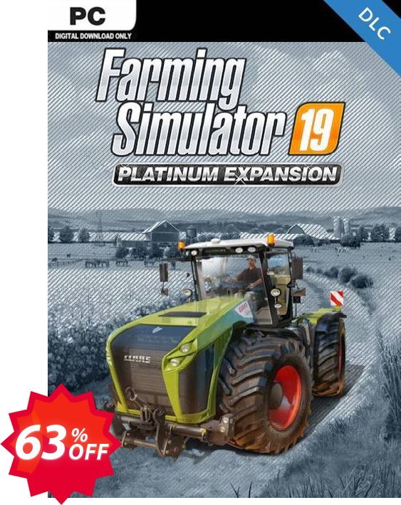 Farming Simulator 19 PC - Platinum Expansion DLC Coupon code 63% discount 