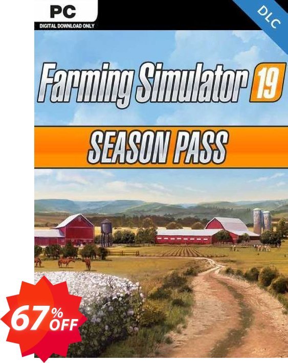 Farming Simulator 19 - Season Pass PC Coupon code 67% discount 