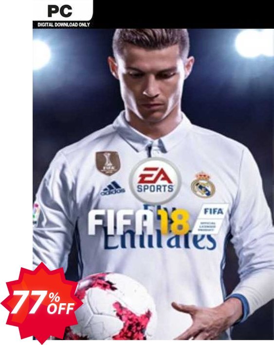 FIFA 18 PC, EU  Coupon code 77% discount 