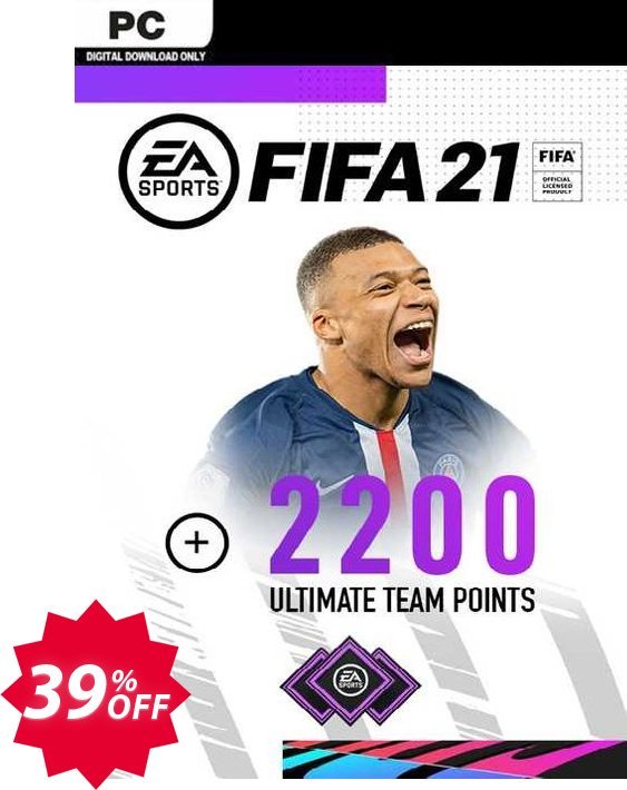FIFA 21 PC + 2200 FIFA Points Bundle Coupon code 39% discount 