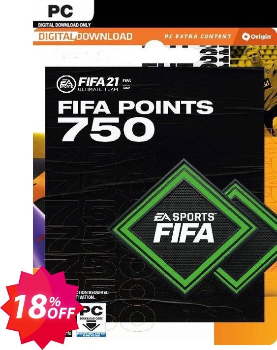 FIFA 21 Ultimate Team 750 Points Pack PC Coupon code 18% discount 