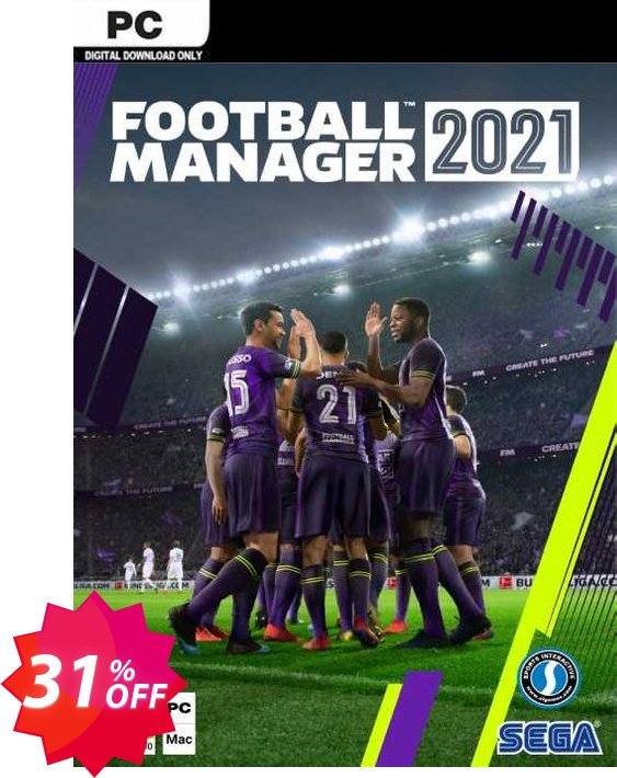 Football Manager 2021 PC, EU  Coupon code 31% discount 