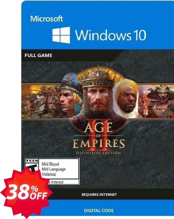 Age of Empires II:  Definitive Edition - WINDOWS 10 PC, UK  Coupon code 38% discount 
