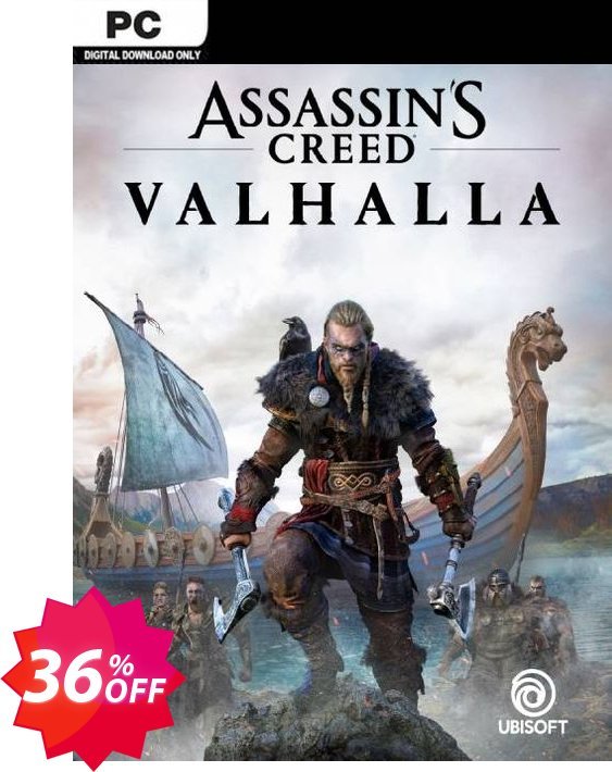 Assassin's Creed Valhalla PC, EU  Coupon code 36% discount 