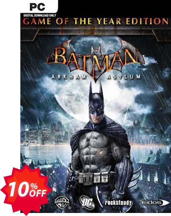 Batman Arkham Asylum Game of the Year Edition PC Coupon code 10% discount 