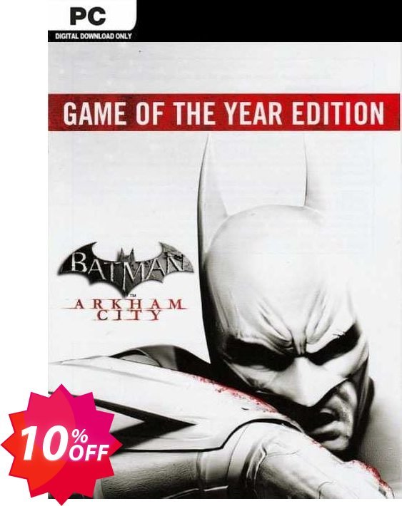 Batman Arkham City  Game of the Year Edition PC Coupon code 10% discount 