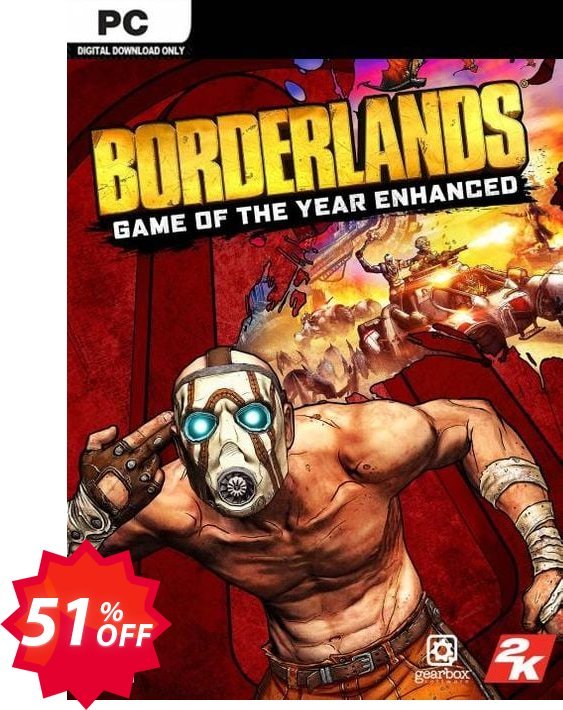 Borderlands Game of the Year PC, WW  Coupon code 51% discount 