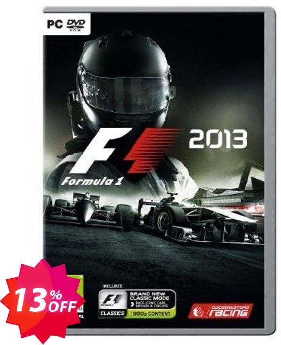 F1 2013 PC Coupon code 13% discount 