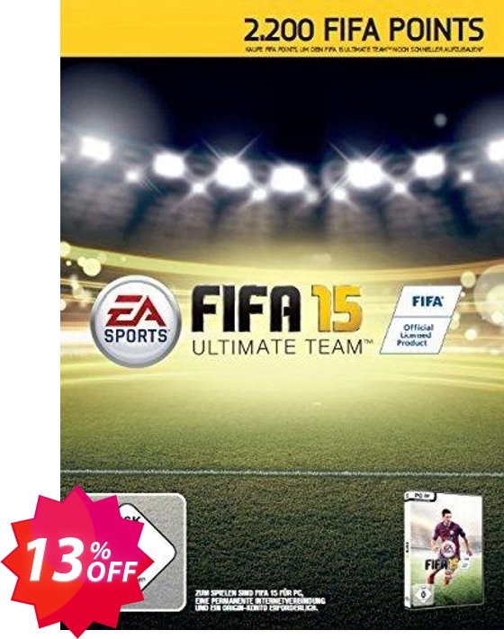 FIFA 15 2200 FUT Points PC Coupon code 13% discount 