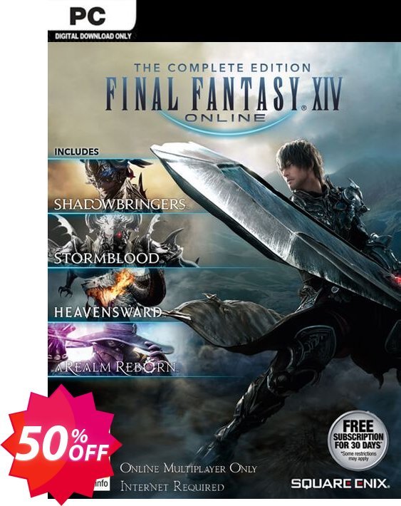 Final Fantasy XIV 14 Online Complete Edition Inc. Shadowbringers PC Coupon code 50% discount 
