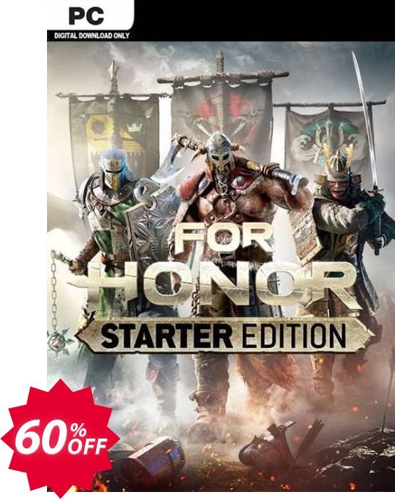 For Honor Starter Edition PC, EU  Coupon code 60% discount 
