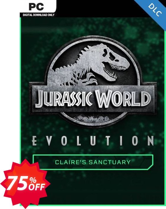 Jurassic World Evolution PC: Claire's Sanctuary DLC Coupon code 75% discount 