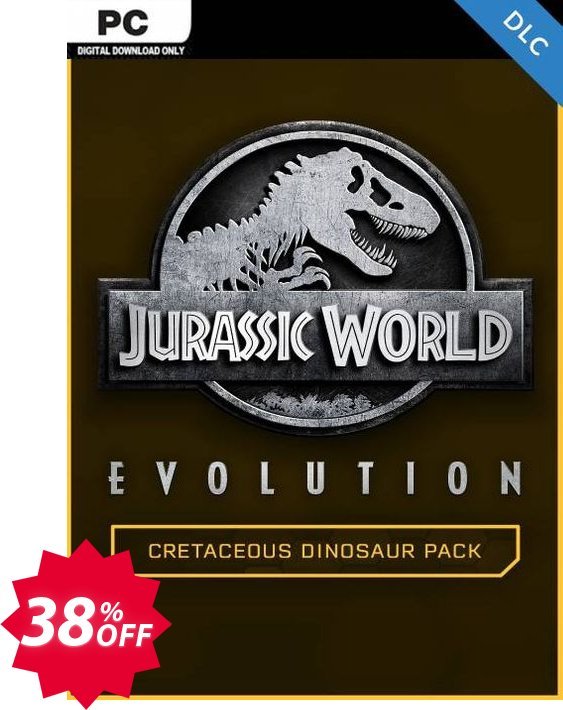 Jurassic World Evolution PC: Cretaceous Dinosaur Pack DLC Coupon code 38% discount 