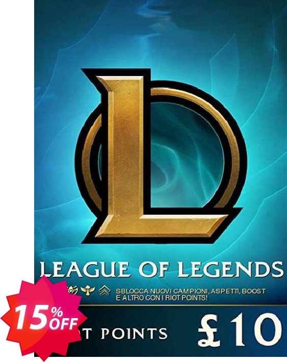 League of Legends 1520 Riot Points, EU - West  Coupon code 15% discount 