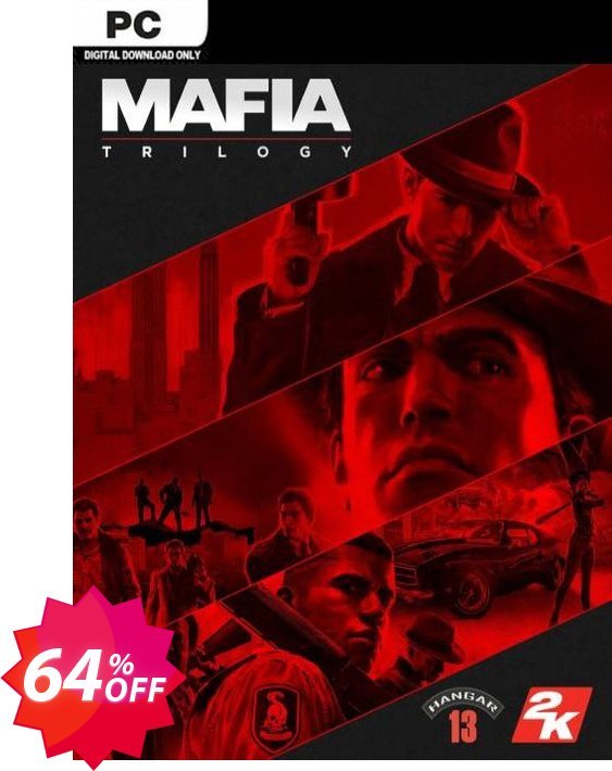 Mafia Trilogy PC, WW  Coupon code 64% discount 