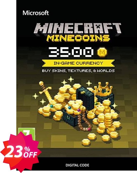 Minecraft: 3500 Minecoins Coupon code 23% discount 