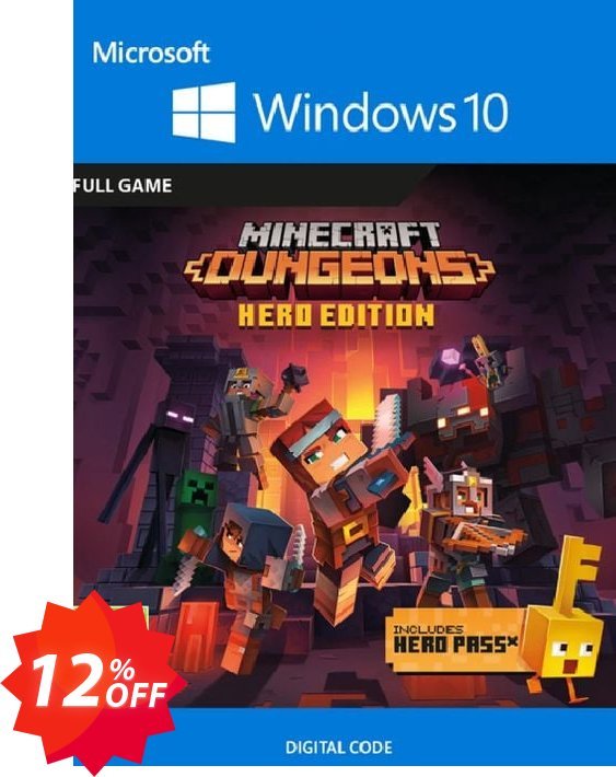 Minecraft Dungeons Hero Edition - WINDOWS 10 PC Coupon code 12% discount 