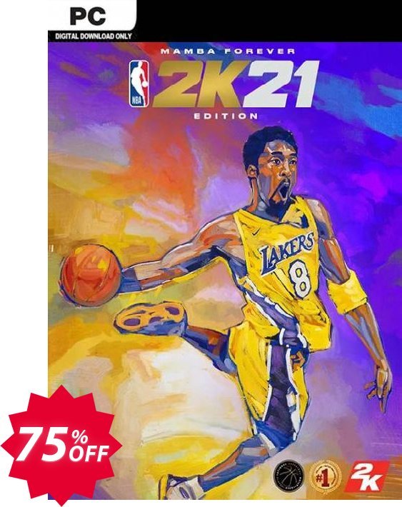 NBA 2K21 Mamba Forever Edition PC, WW  Coupon code 75% discount 