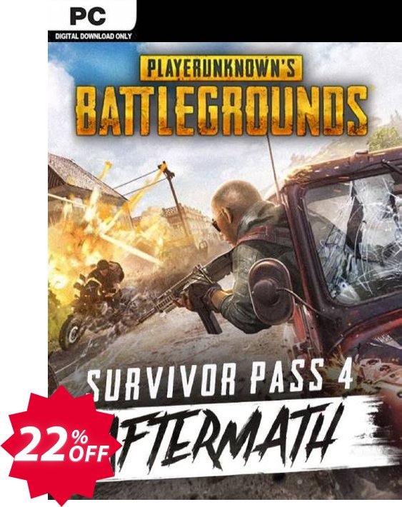 PlayerUnknown's Battlegrounds, PUBG PC Survivor Pass 4: Aftermath PC Coupon code 22% discount 