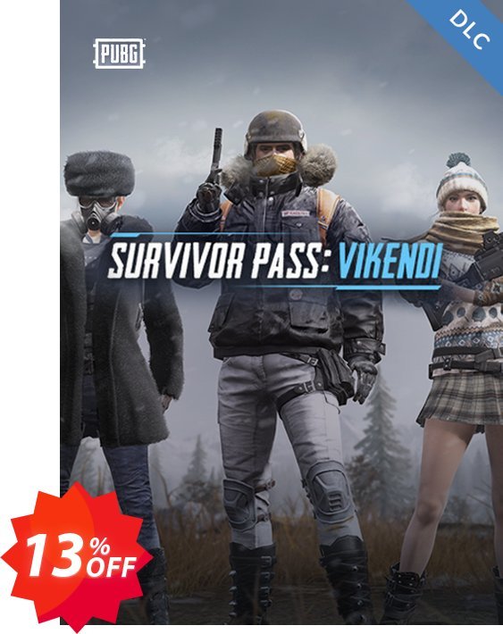 PlayerUnknowns Battlegrounds, PUBG PC Survivor Pass Vikendi DLC Coupon code 13% discount 