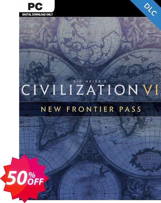 Sid Meier's: Civilization VI - New Frontier Pass PC - DLC, EMEA  Coupon code 50% discount 