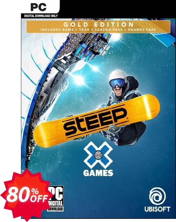 Steep X Games- Gold Edition PC, EU  Coupon code 80% discount 