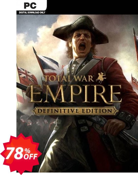 Total War: Empire - Definitive Edition PC, EU  Coupon code 78% discount 