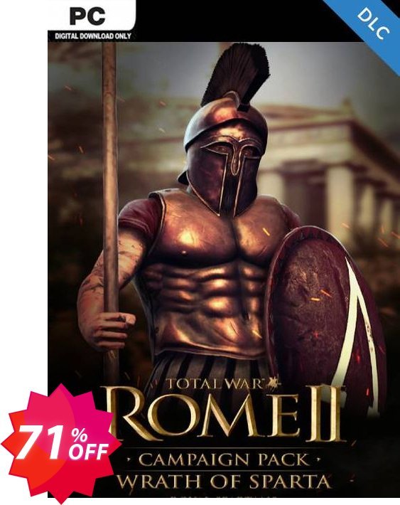 Total War: ROME II  - Wrath of Sparta Campaign Pack PC - DLC Coupon code 71% discount 