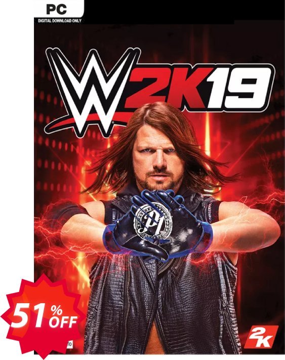 WWE 2K19 PC Coupon code 51% discount 