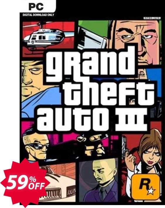 Grand Theft Auto III PC Coupon code 59% discount 