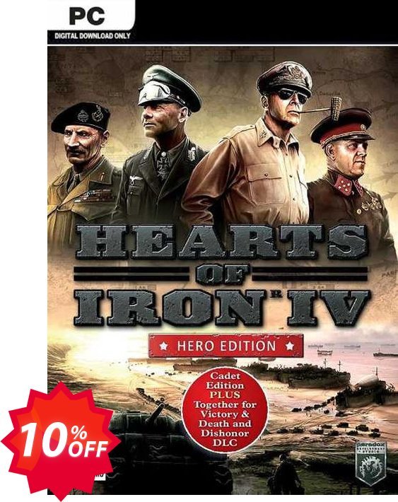 Hearts of Iron IV Hero Edition PC Coupon code 10% discount 
