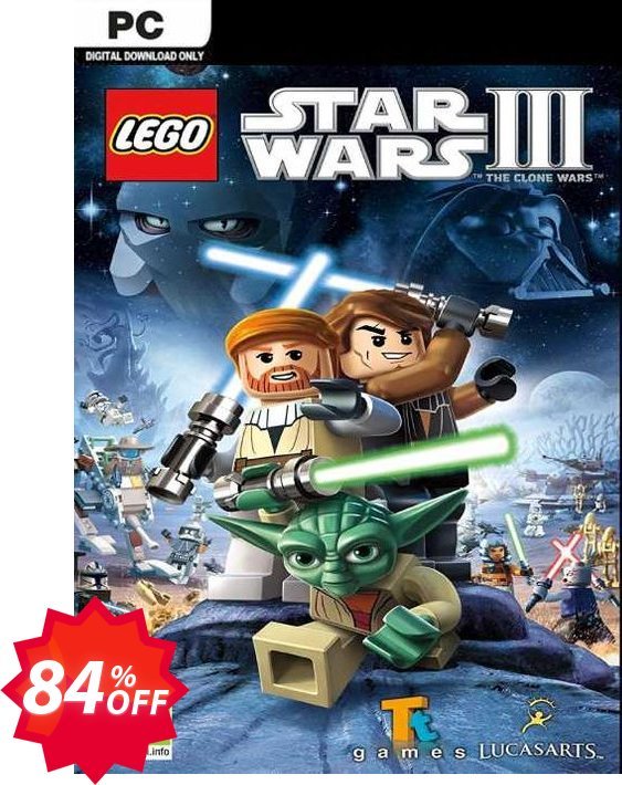 LEGO Star Wars III: The Clone Wars PC Coupon code 84% discount 