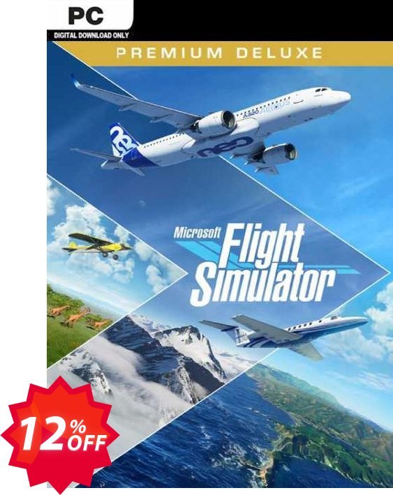 Microsoft Flight Simulator Premium Deluxe PC, Steam  Coupon code 12% discount 