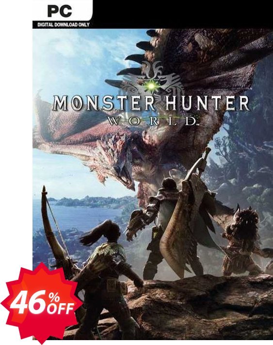 Monster Hunter World PC, EU  Coupon code 46% discount 