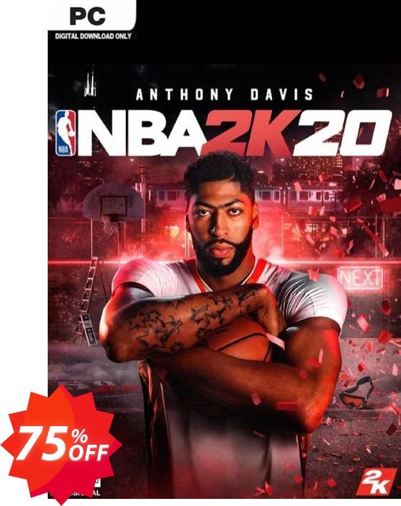 NBA 2K20 PC, EU  Coupon code 75% discount 